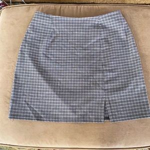 Vintage blue plaid mini skirt
